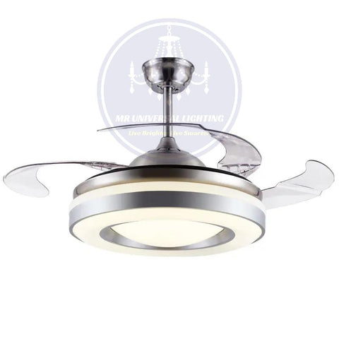 Silent Modern Retractable Ceiling Fan Light F1-01