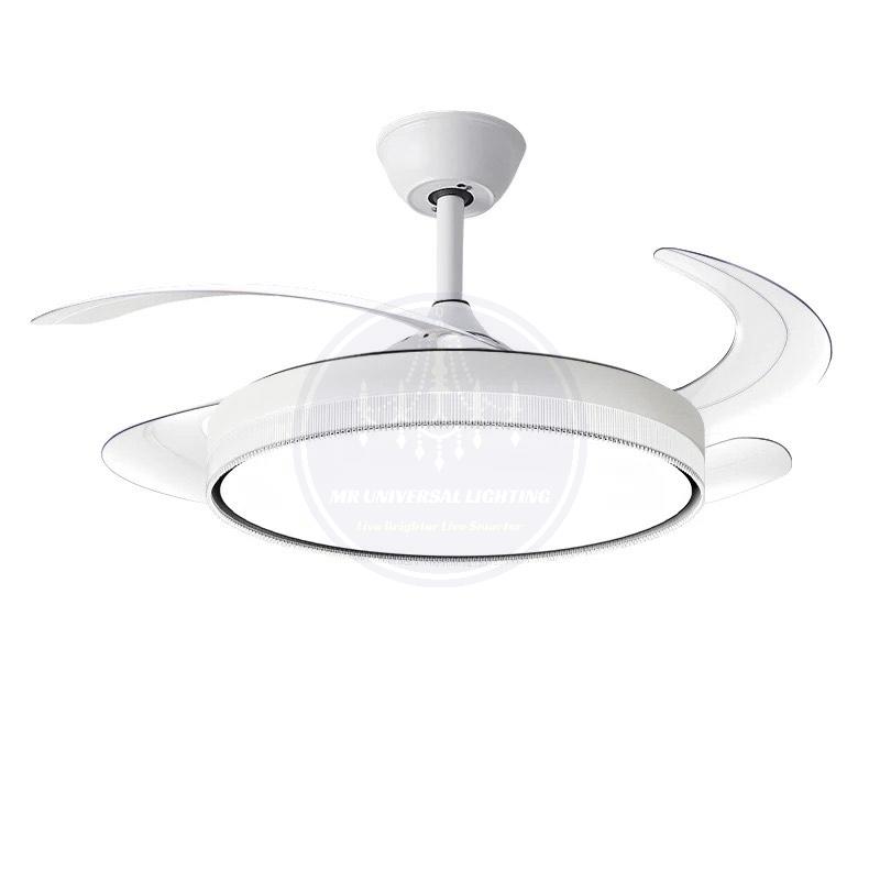 Modern Retractable FL098 Ceiling Fan Light-MRUL