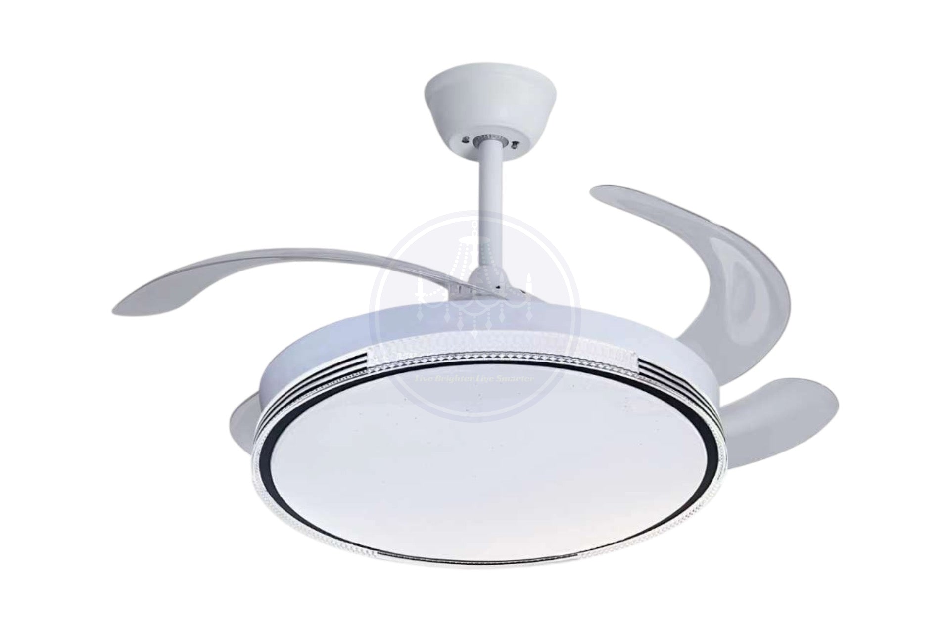 Modern Retractable Ceiling Fan Light FL099-MRUL