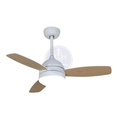 Modern White Compact Interchangeable Colour Blades LED Ceiling Fan Light