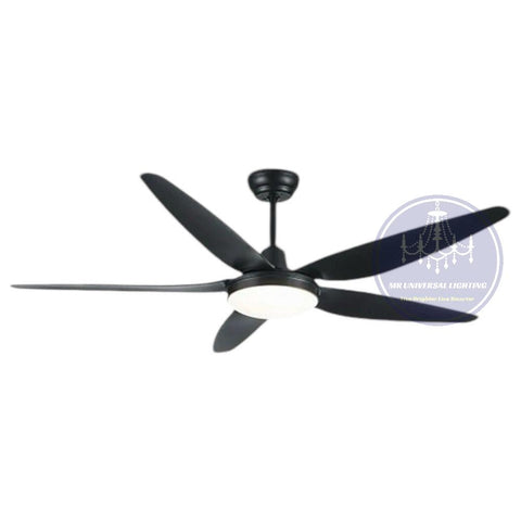 Modern Minimalist Black 5 Blades Ceiling Fan Lights