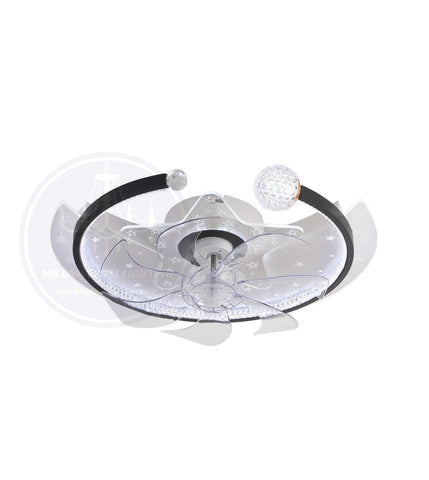 Moon Star Modern decoration LED Ceiling Fan Light