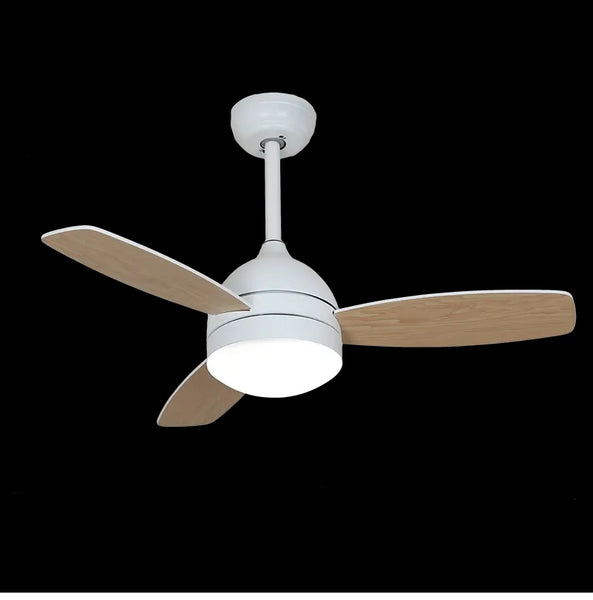 Modern White Compact Interchangeable Colour Blades LED Ceiling Fan Light