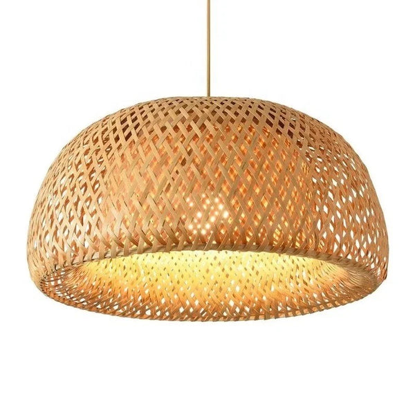 Round shaped bamboo rattan pendant