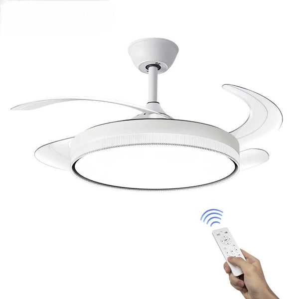 Modern Retractable FL098 Ceiling Fan Light-MRUL