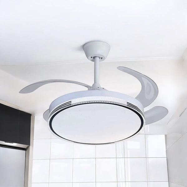 Modern Retractable Ceiling Fan Light FL099-MRUL