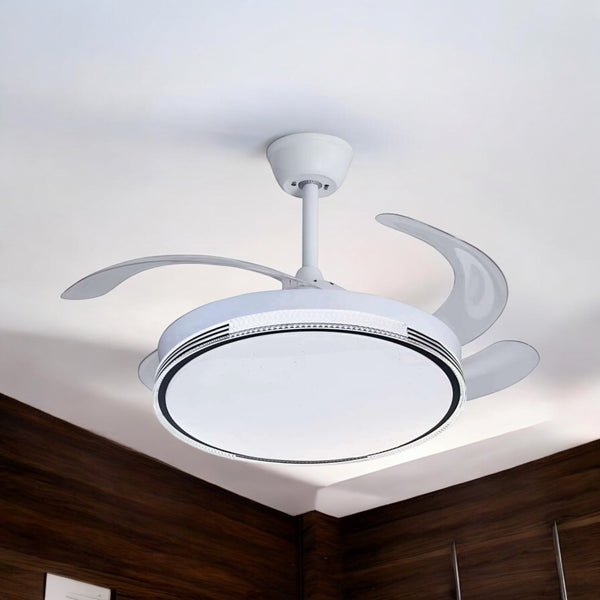 Modern Retractable Ceiling Fan Light FL099-MRUL