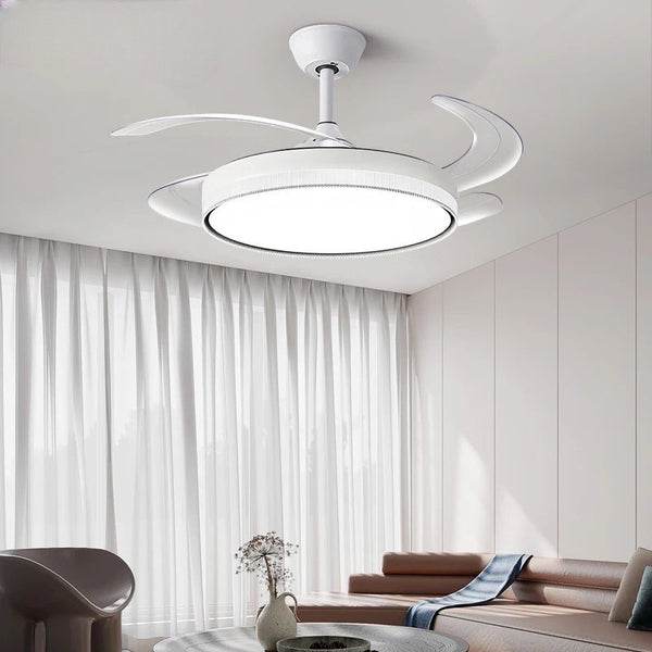 Modern Retractable FL098 Ceiling Fan Light-MRUL