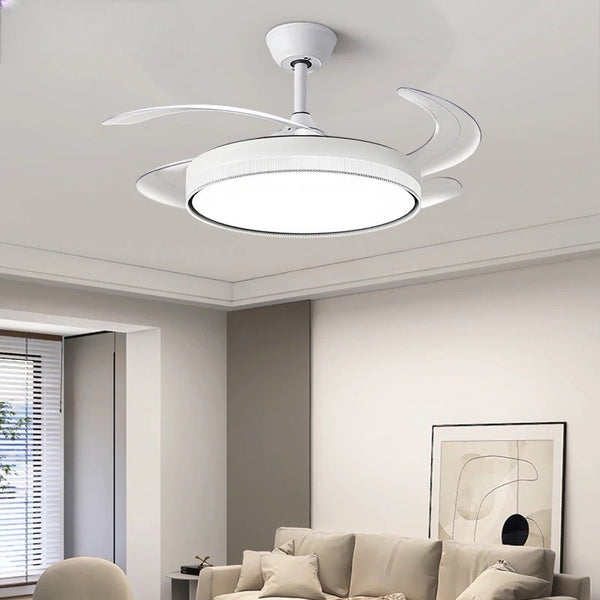 Modern Retractable FL098 Ceiling Fan Light-MRUL