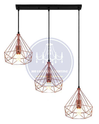 Modern Pendant Lamp 21/3 Rose Gold