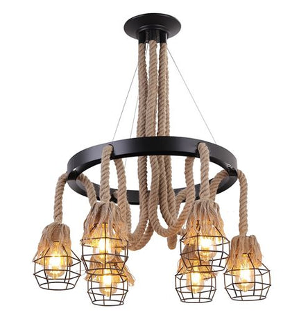 Vintage Rope Style Chandelier-6