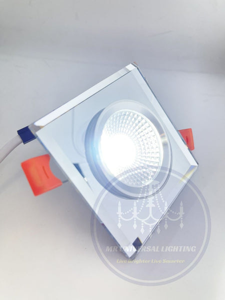 Modern LED Down Light Fitting Square Mirror x 2 Pieces