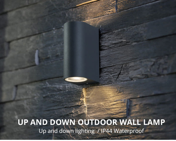 Up and Down Outdoor Wall Lamp ex318blk