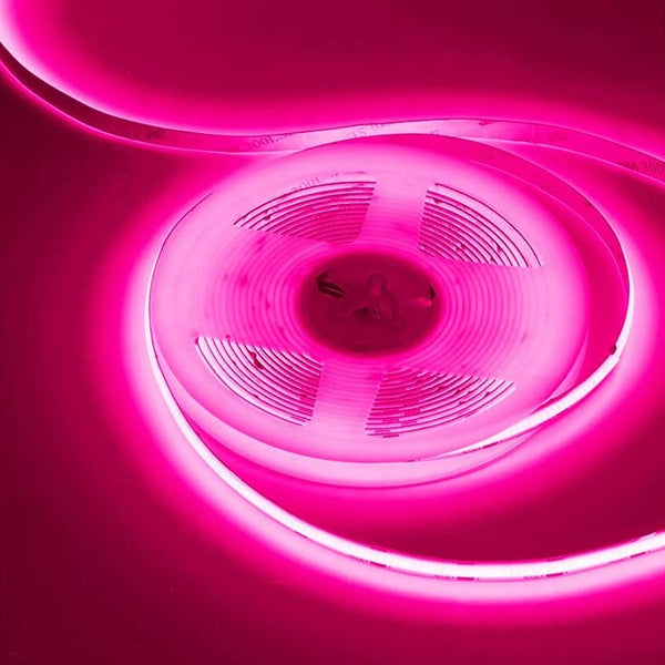 12V High Brightness COB 5M LED Strip Light Pink