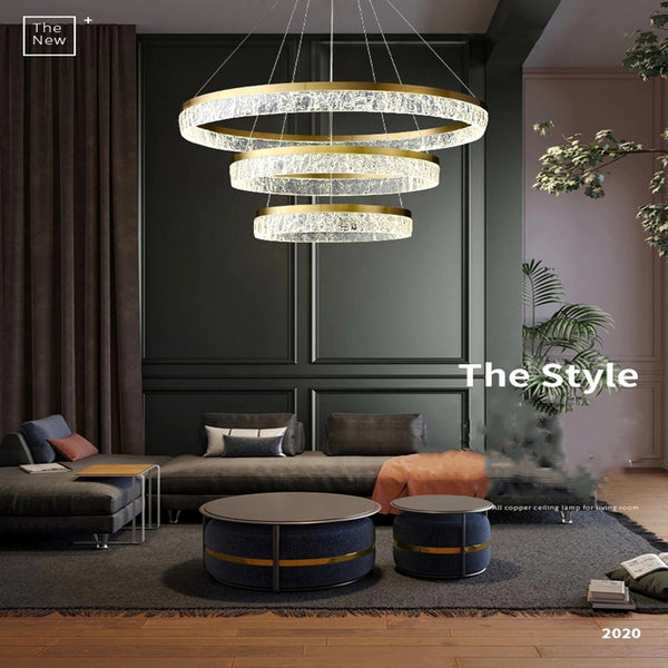 Creative Minimalist 3 Rings Modern LED Chandelier