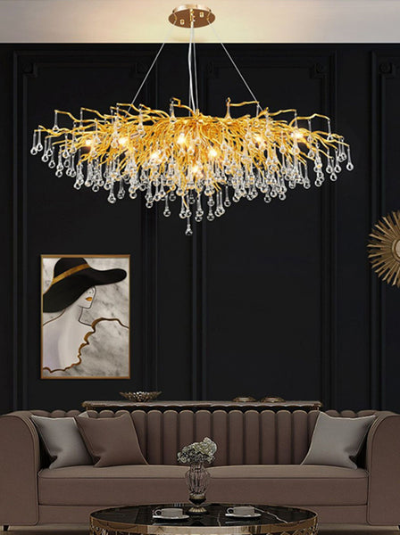Modern Luxury Crystal Chandelier Gold 1200S