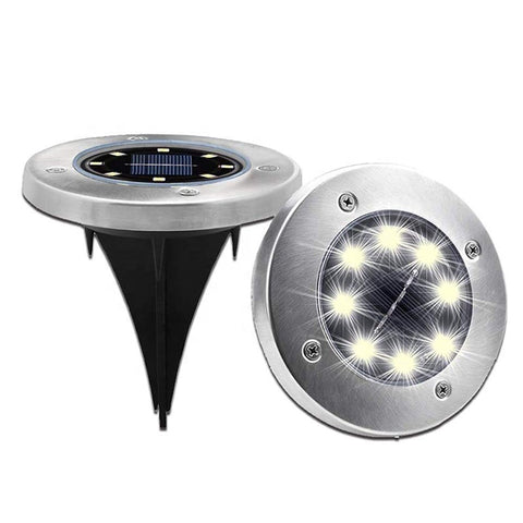 Solar Powered Ground Light White 2pcs