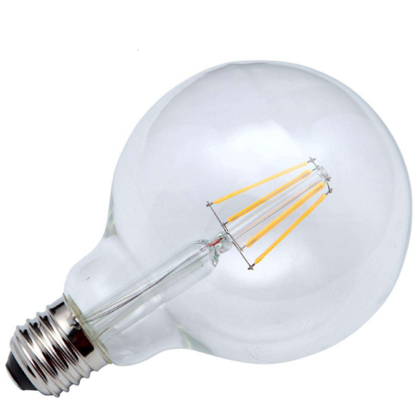 4W G95 LED Filament Bulb E27 Warm White 2700k