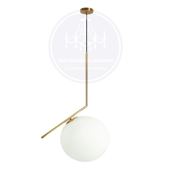 Modern Pendant Lights Frost Glass Gold 6022