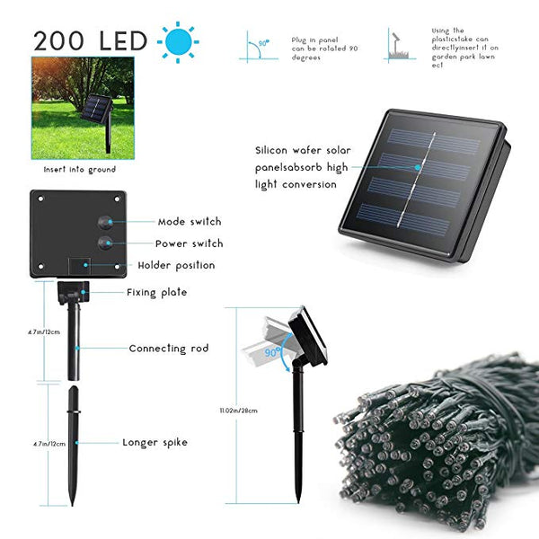 Solar LED Fairy Light 20M Multicolor