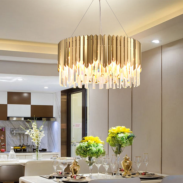 Luxury Modern Crystal Pendant Light - Gold