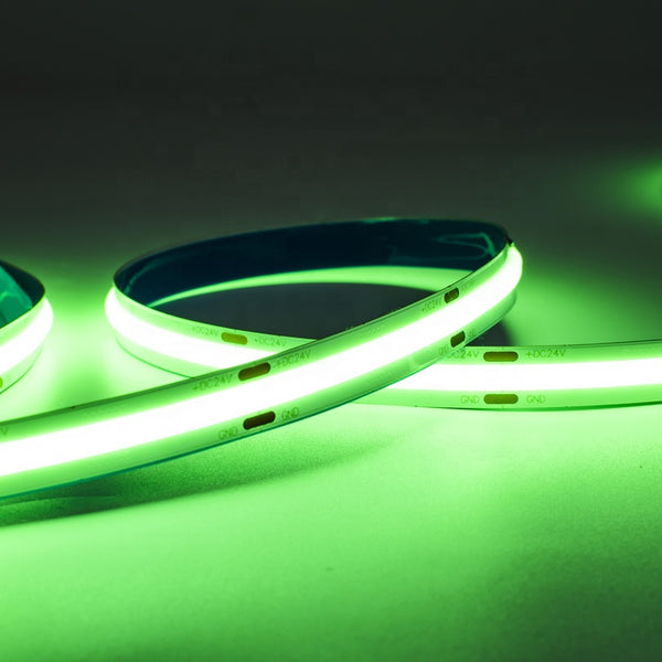 12V High Brightness COB 5M LED Strip Light Green