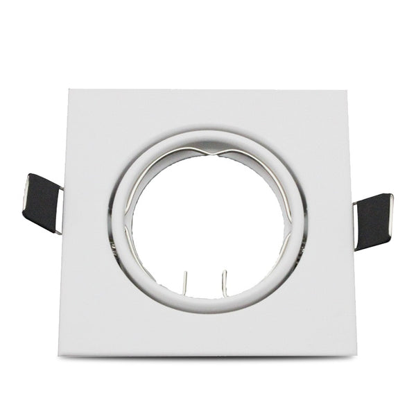 Down Light Fitting Square Swivel White