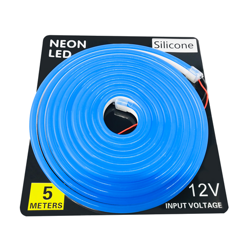 12V 5M Neon LED Strip Light Blue