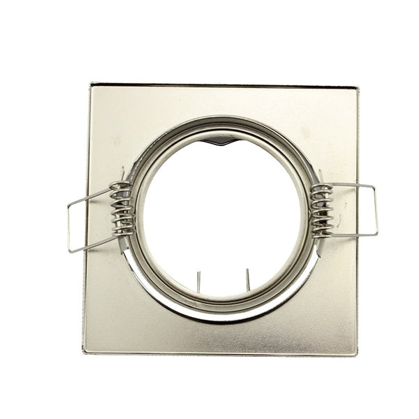 Down Light Fitting Square Swivel Satin Chrome