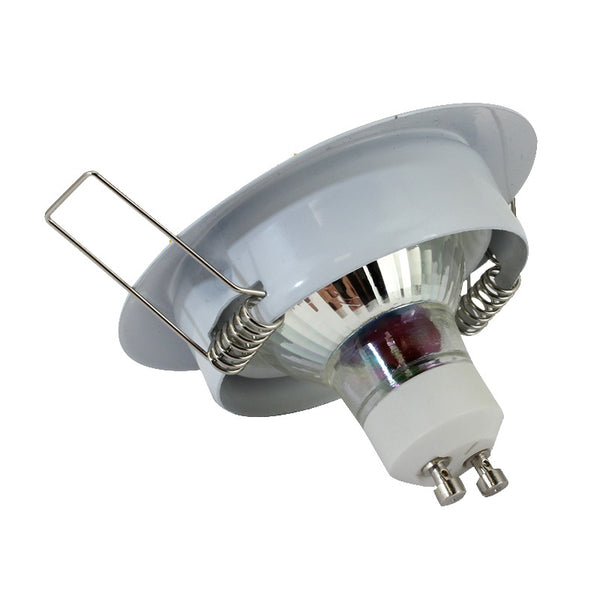 Down Light Fitting Swivel Round White