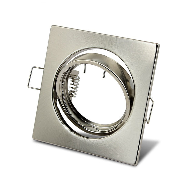 Down Light Fitting Square Swivel Satin Chrome