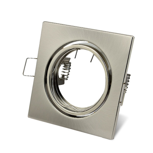 Down Light Fitting Square Swivel Satin Chrome