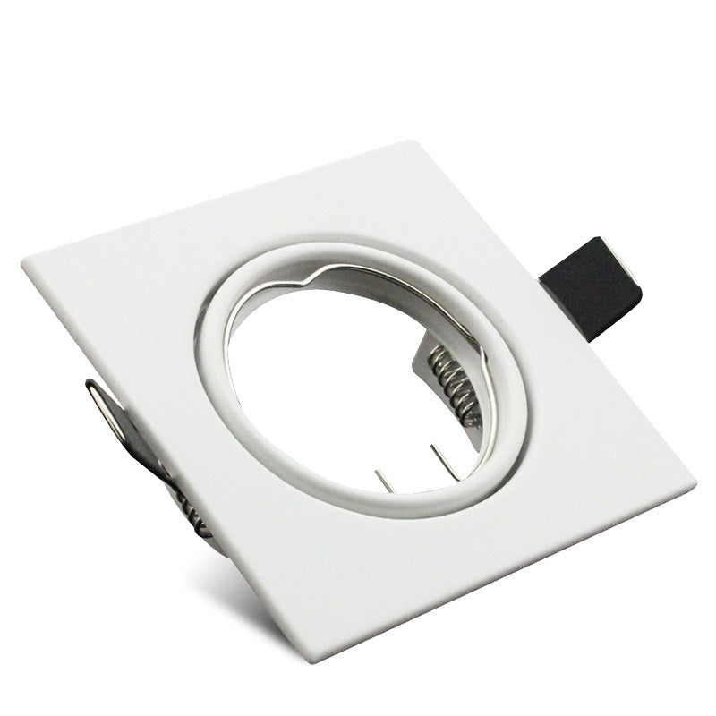 Down Light Fitting Square Swivel White