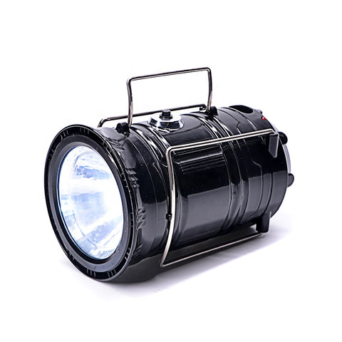 Solar Camping Lantern + Flashlights - Black