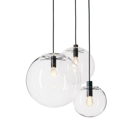 Modern Glass Ball Pendant Lamp Black