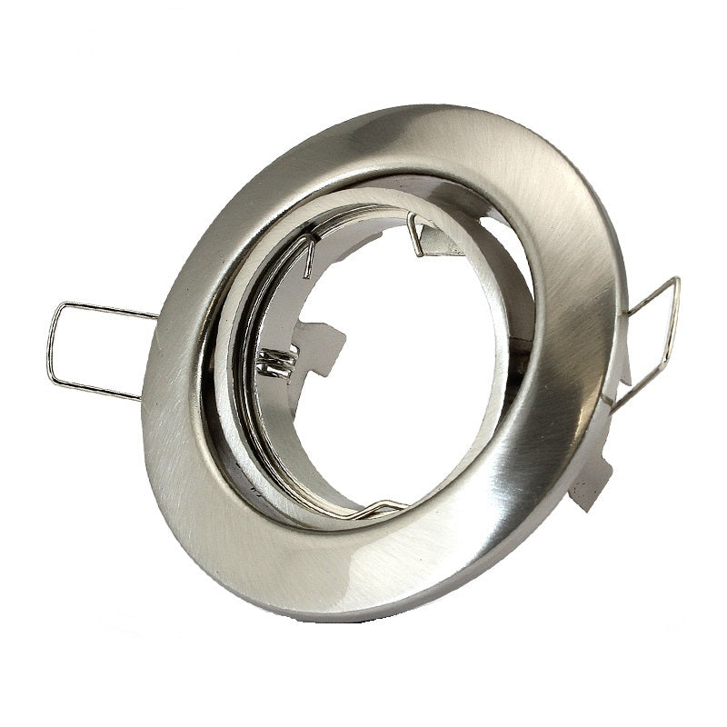 Down Light Fitting Swivel Round Satin Chrome