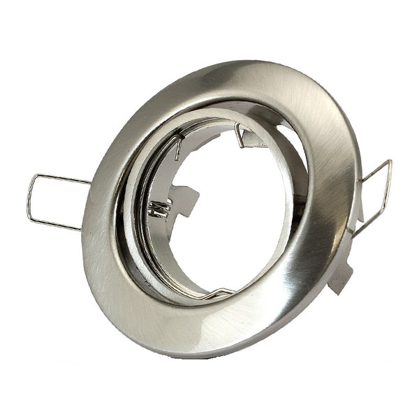 Down Light Fitting Swivel Round Satin Chrome