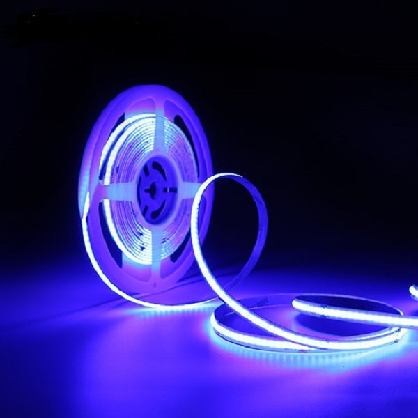 12V High Brightness COB 5M LED Strip Light Blue