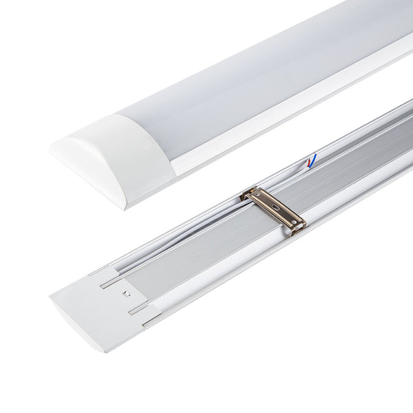 1.2m Frosted LED Batten Ceiling Light 45W 2 Piece