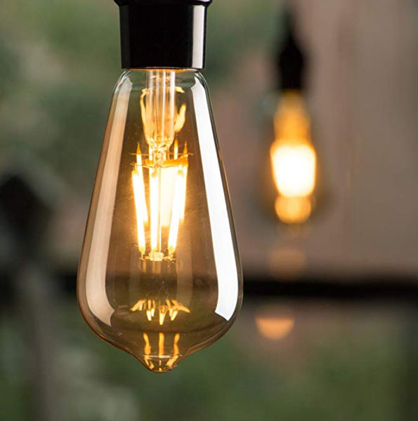 ST64 4W LED Filament Bulb E27 Warm White Amber