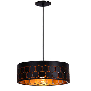 Metal Vintage Pendant Lamps 1018-1 Blk + GD