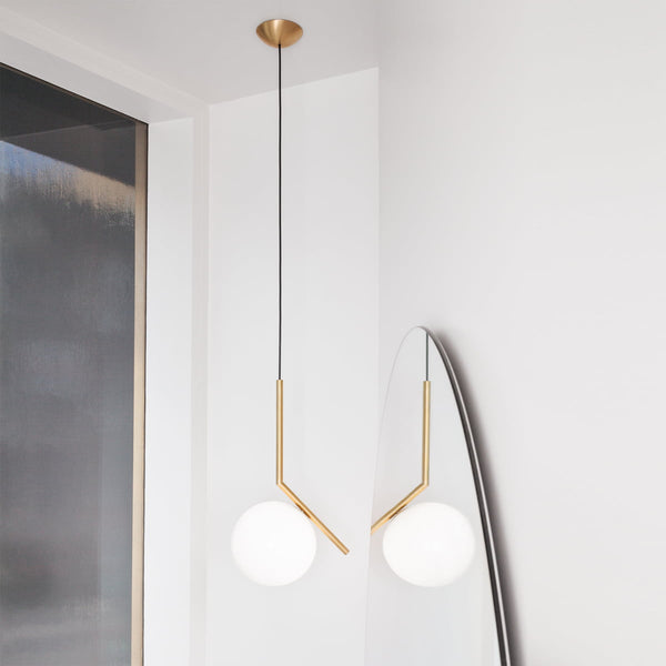 Modern Pendant Lights Frost Glass Gold 6022