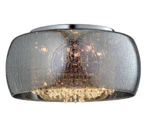 Modern Glass Ceiling Light - Dark Grey