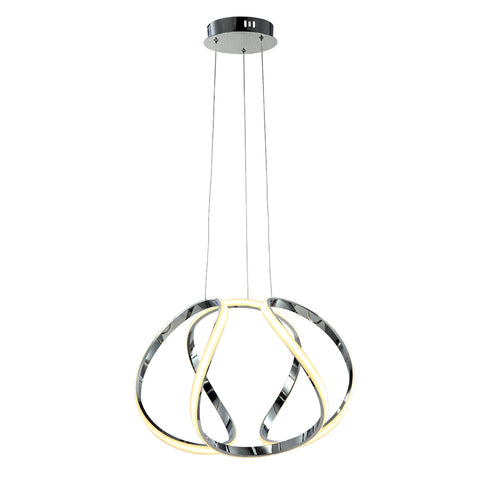Modern LED Pendant Lamp 57W Chrome
