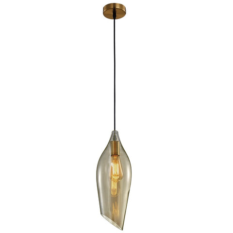 Modern Glass Pendants Lamp Satin Brass 552-1