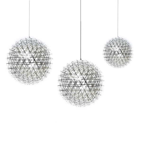 Stainless steel firework pendant lights Chrome