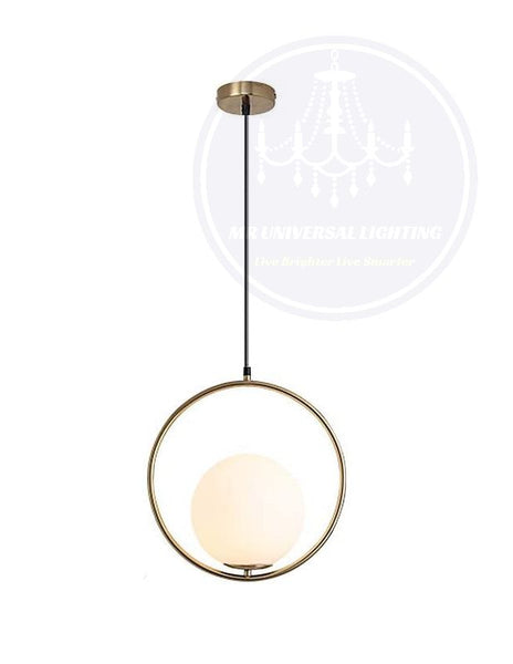 Modern Pendant Lights Frost Glass Gold 6021