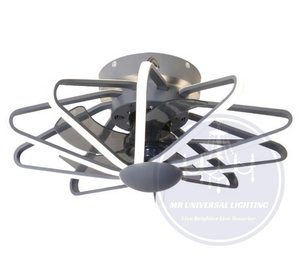 Modern Grey Cage LED Ceiling Fan