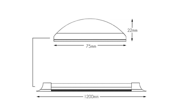 1.5m Frosted LED Batten Ceiling Light 45W 10 Piece