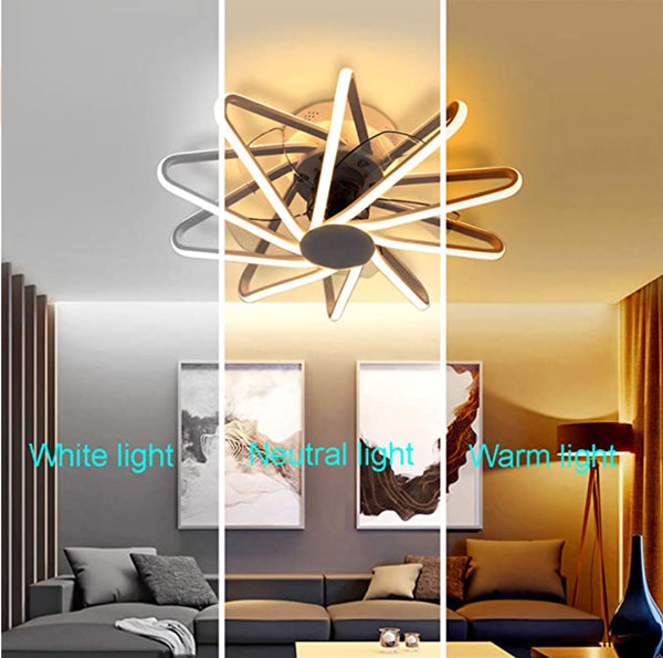 Modern Grey Cage LED Ceiling Fan